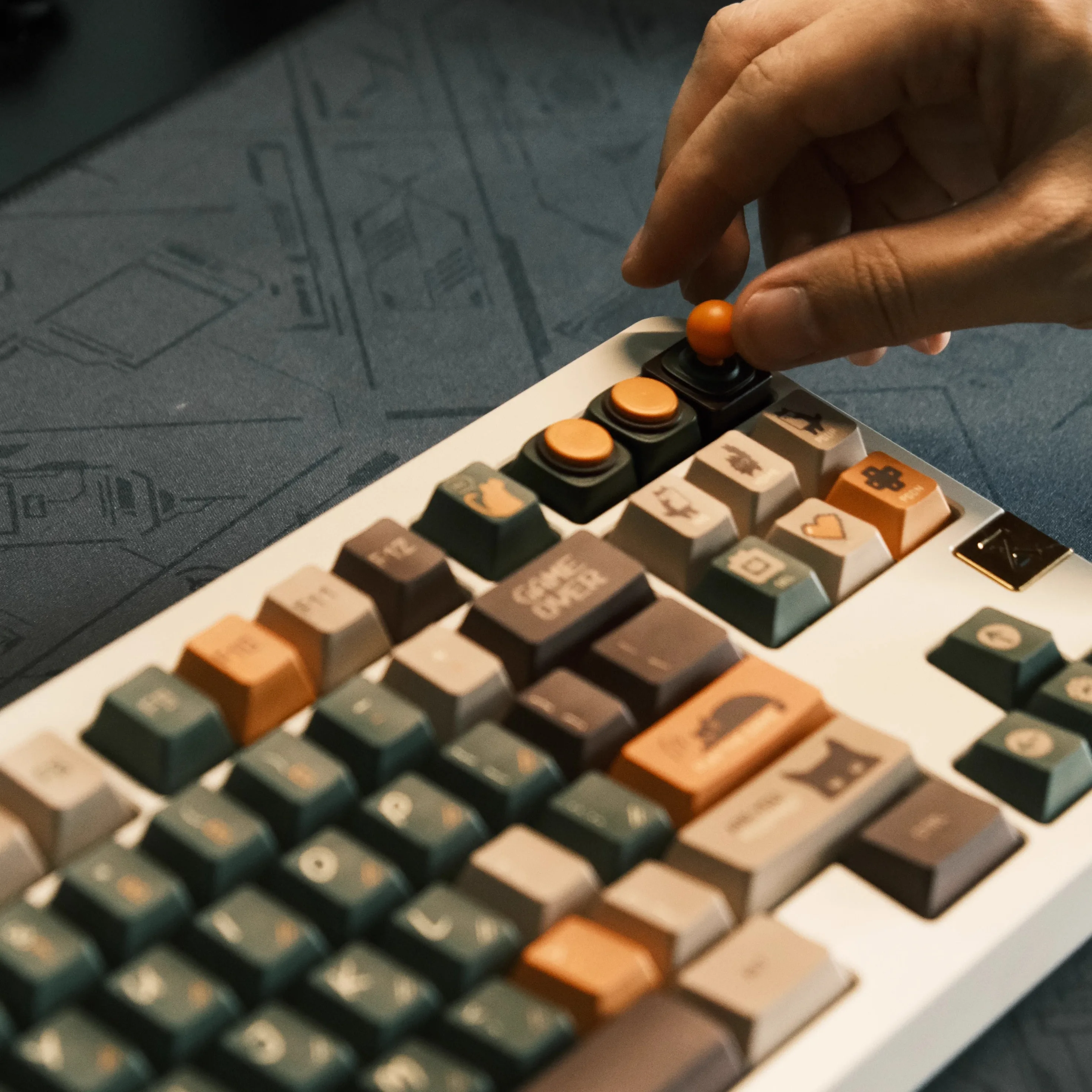 1pc Game Joystick Artisan Keycap Custom Personalized Resin Keyboard Cap Cute 1U Gaming KeyCap for Mechanical Keyboard Cherry MX