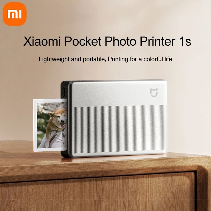 Xiaomi bolso impressora fotográfica 1s sem fio bluetooth impressão térmica ar vídeo zink tecnologia sem tinta impressão portátil mi casa app