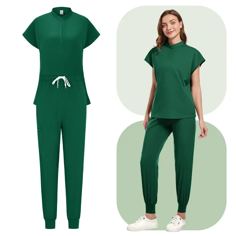 Veelkleurige Unisex Apotheek Met Korte Mouwen Verpleegkundige Uniform Ziekenhuisarts Werkkleding Orale Tandheelkundige Chirurgie Uniformen Medische Scrubs Sets