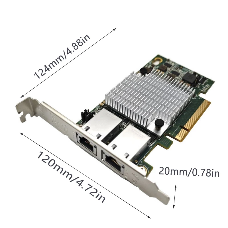 Сетевая карта 10 Гбит/с PCIE к RJ45 X540 Gigabit Ethernet PCI Express с двумя портами LAN-адаптер 10000 Мбит/с для настольного ПК Win10/11