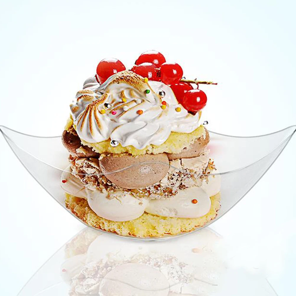 

48pcs Dessert Bowl Transparent Multi function Ice Cream Fruit Bowls Non Party Wedding Home Use Delicate Trifle Kitchen