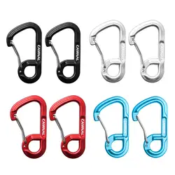 2Pcs Carabiner Keychain for Hammock Camping Backpacking Dog Leash Quick Release Spring Hook Camping Tent Hiking Pole Accessories