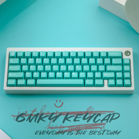 GMKY Tiffany 7U Keycaps Cherry Profile DOUBLE SHOT ABS FONT PBT Keycaps ABS Font for MX Switch Mechanical Keyboard