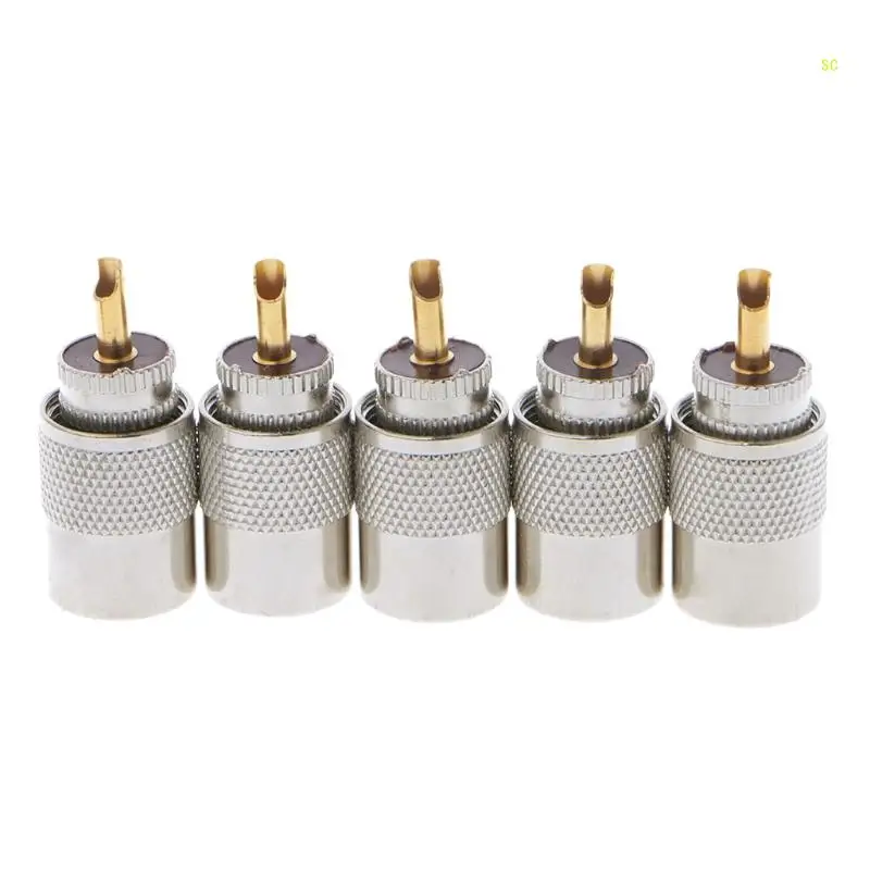 10 Pcs UHF PL-259 Male Solder RF Connector Plugs For RG8X Coaxial Coax Cable Dropshipping