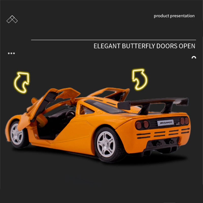 1:36 McLaren F1 1933 lega modello di auto sportiva pressofuso in metallo auto da corsa veicoli modello alta collezione di simulazione regalo