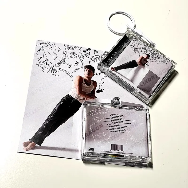 Pop MINI Music CD NFC Keychain Play Song Midnights Keyring CHARLIE PUTH NINE TRACK MIND Cosplay Necklace DIY Lover Pendant Gift