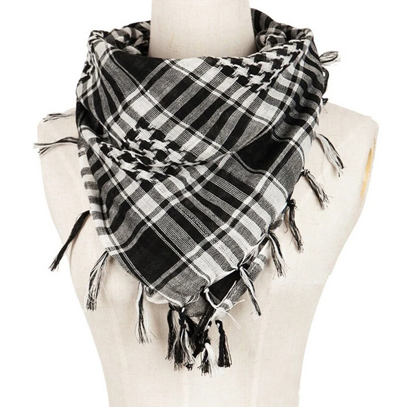 Fashion Military Fashion Lightweight Army Plaid Scarf Unisex Tactical Arab Scarf To Keep Warm