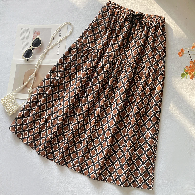 Rok Corduroy Elastis Pinggang  - Midi Skirt Floral ulasan dan harga