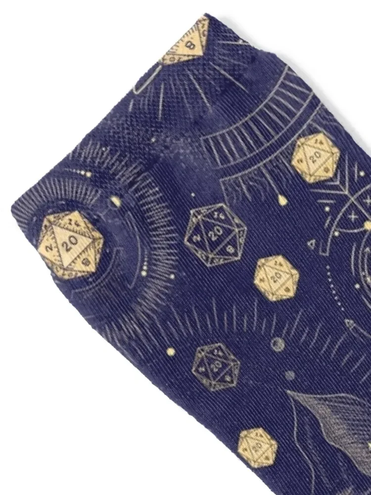 DND CELESTIAL DICE, D20 Stars constellations pattern night sky Socks Running luxury custom Socks For Man Women's