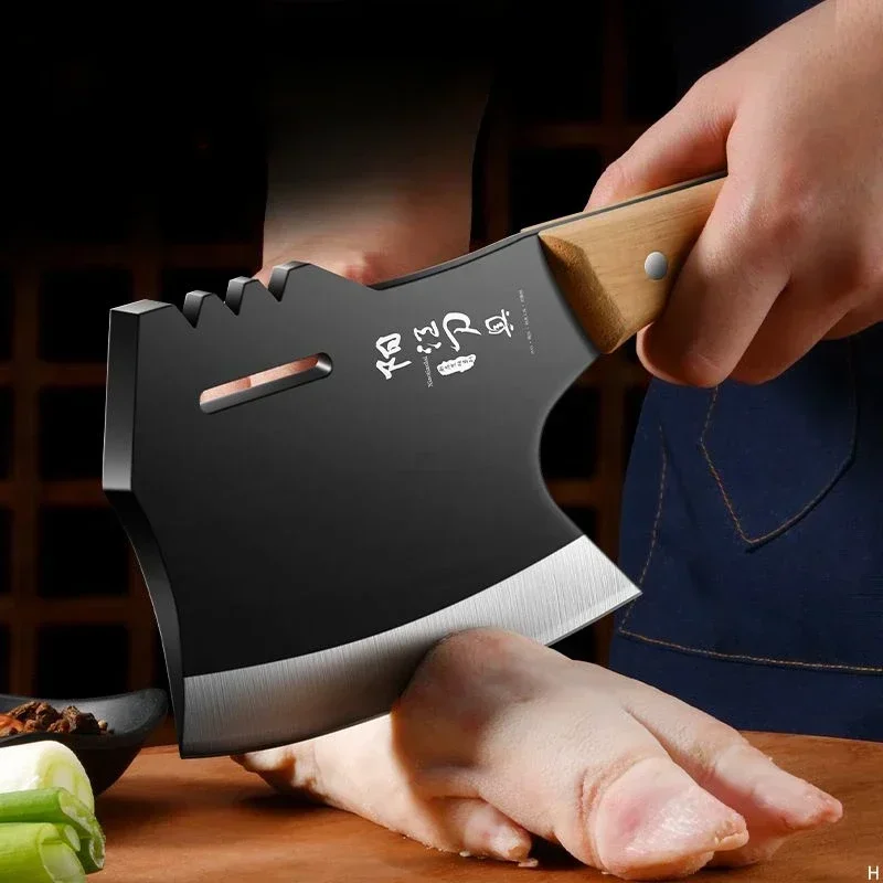 Kitchen Stainless Steel Sharp Ax Bone Chopping Knife Butcher\'s Special Large Bone Household Lamb Chop Cleaver Accessories Tools