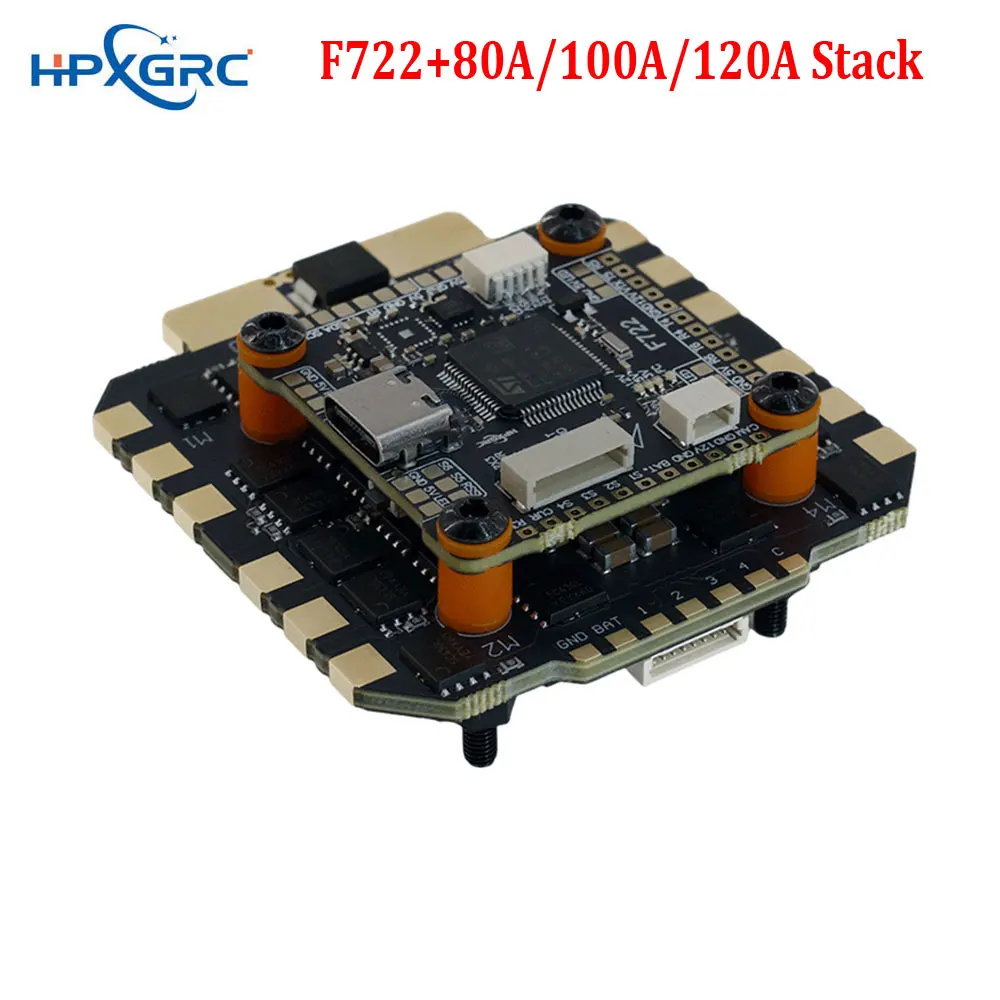 

Контроллер полета HPXGRC F722 Stack F722 ICM42688P с 80A/100A/120A ESC 3-8S LIPO 30,5x30,5 мм для гоночного дрона RC FPV