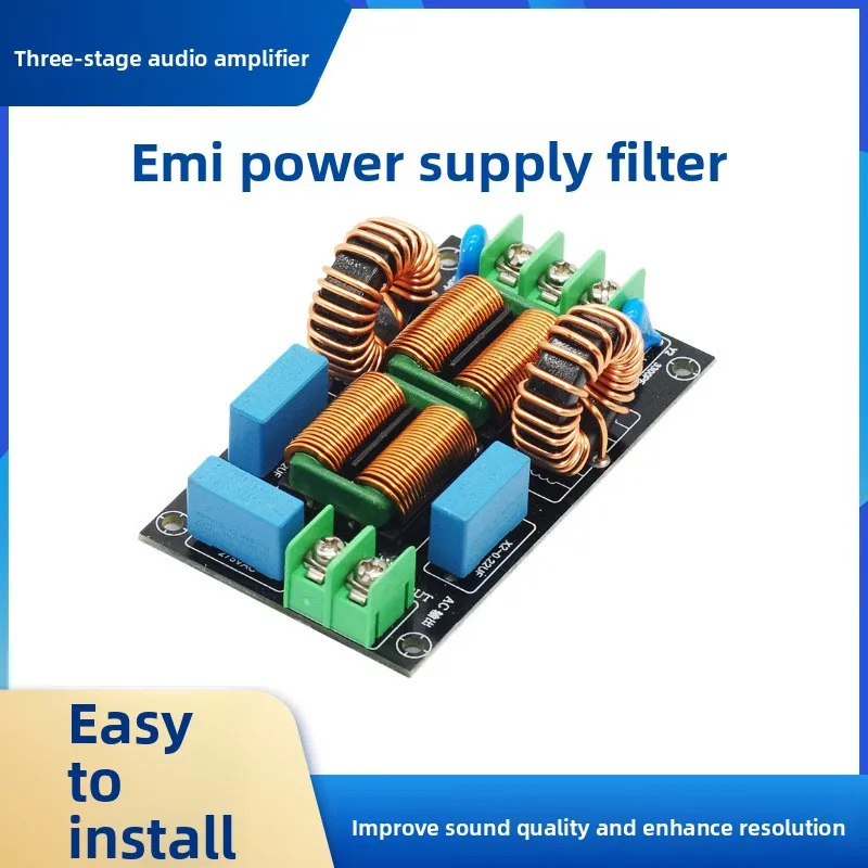 

Трехступенчатый аудиоусилитель с фильтром EMI/EMC для подавления помех, синфазных и дифференциальных помех, высокоточный, высокочастотный фильтр