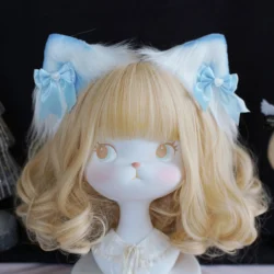 Lolita accessories animal ears bow cat ear headband cute kawaii anime hairpin girl cat ear cosplay