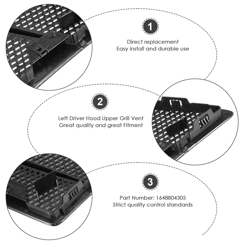 A19Q-Auto Kap Bovenste Air Vent Grille Cover Trim Voor Mercedes Benz W164 ML GL 320 350 450 550 63 AMG 2008-2011