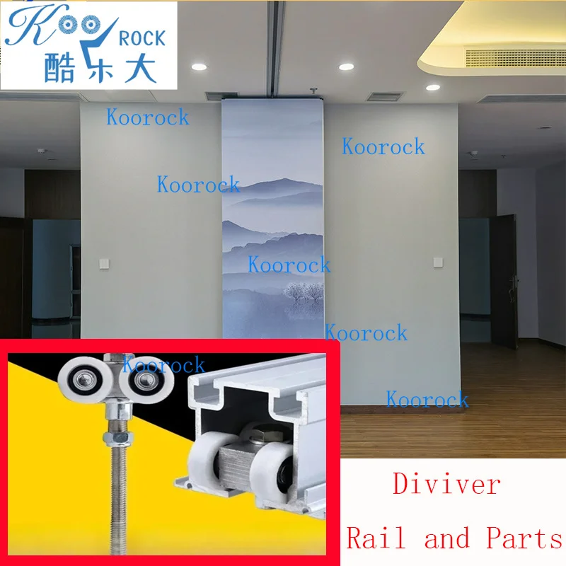 

Heavy Duty Wooden Door Hinges Kit with Universal Pulleys and Tracks for Sliding, Folding and Partition Doors, Divider parts
