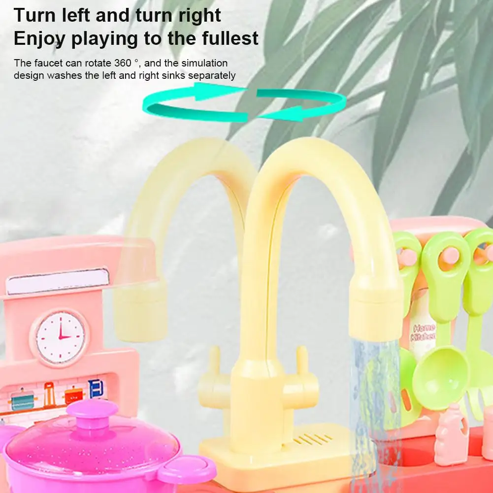 1 stks Waterkraan Fantasiespel Speelgoed Aanrecht Kraan Circulerend Watersysteem Voor Kinderen Rollenspel Zomer Water Leuk Speelgoed