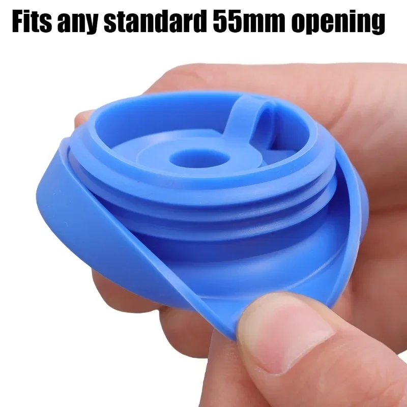 5/1x Silicone Water Bottle Lids Reusable Water s Cap Non-Spill Leakproof Water Bottle Drinking Bucket Covers with Inner Plugs