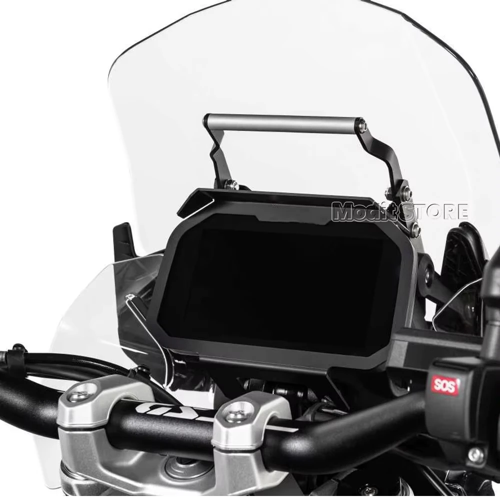 ل BMW R1300GS R 1300GS ADV 2023 2024 دراجة نارية CNC الألومنيوم حامل GPS الملاحة قوس التكيف 12/22 مللي متر حامل عدة #2