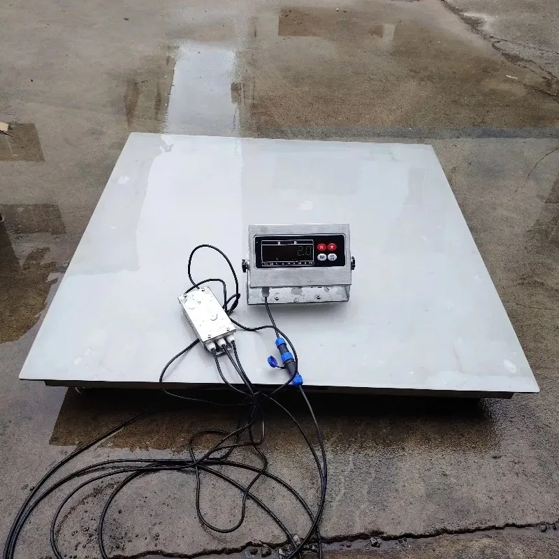 

【Best-selling】1000kg Industrial Platform Weighing Scale 1.5x1.5m Stainless Steel Waterproof Floor Weighing Scale