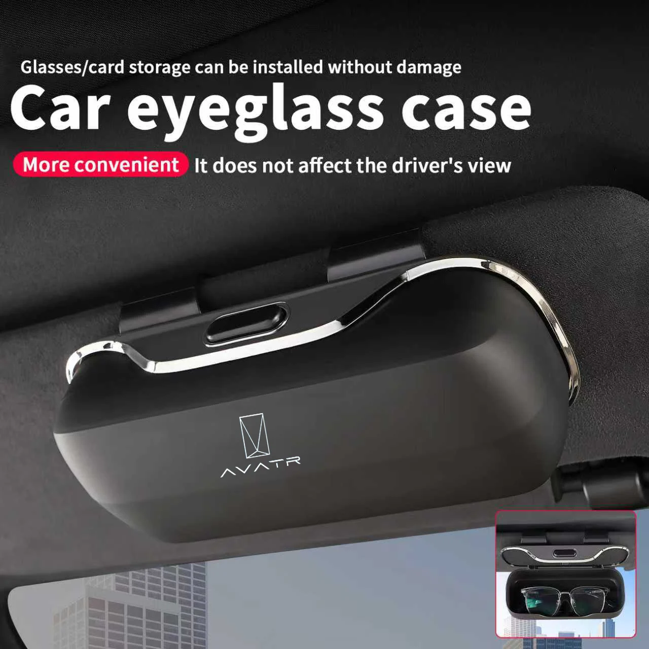 

For 24/25/26 Avita 11 Avita 12/07 Car Glasses Clip Storage Glasses Case Decorative Supplies car sunglasses holder glasses case