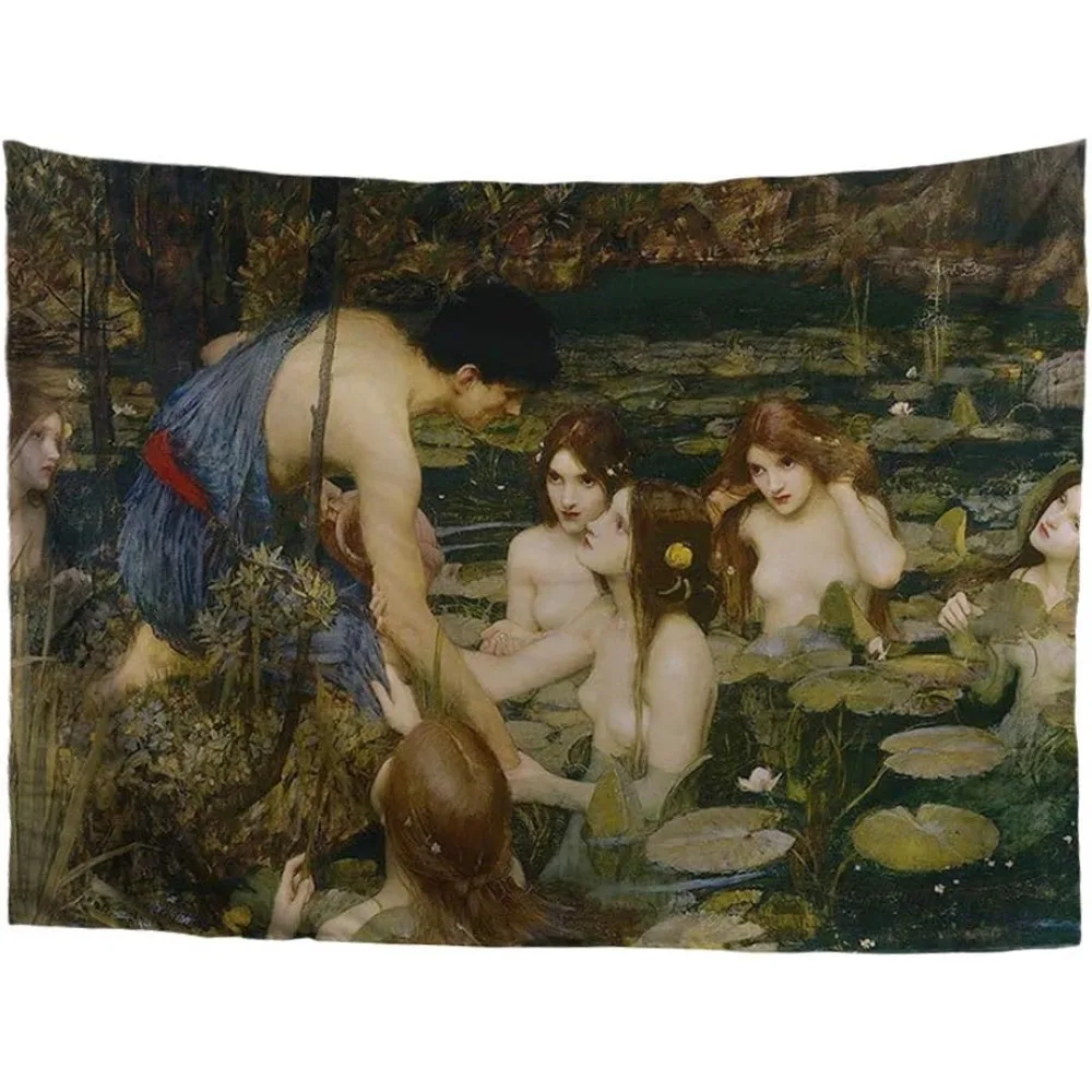 نسيج حوريات الغابة المسحور - فن تعليق على الحائط من القماش الناعم لديكور الغرفة، فكرة هدية ذات طابع خيالي