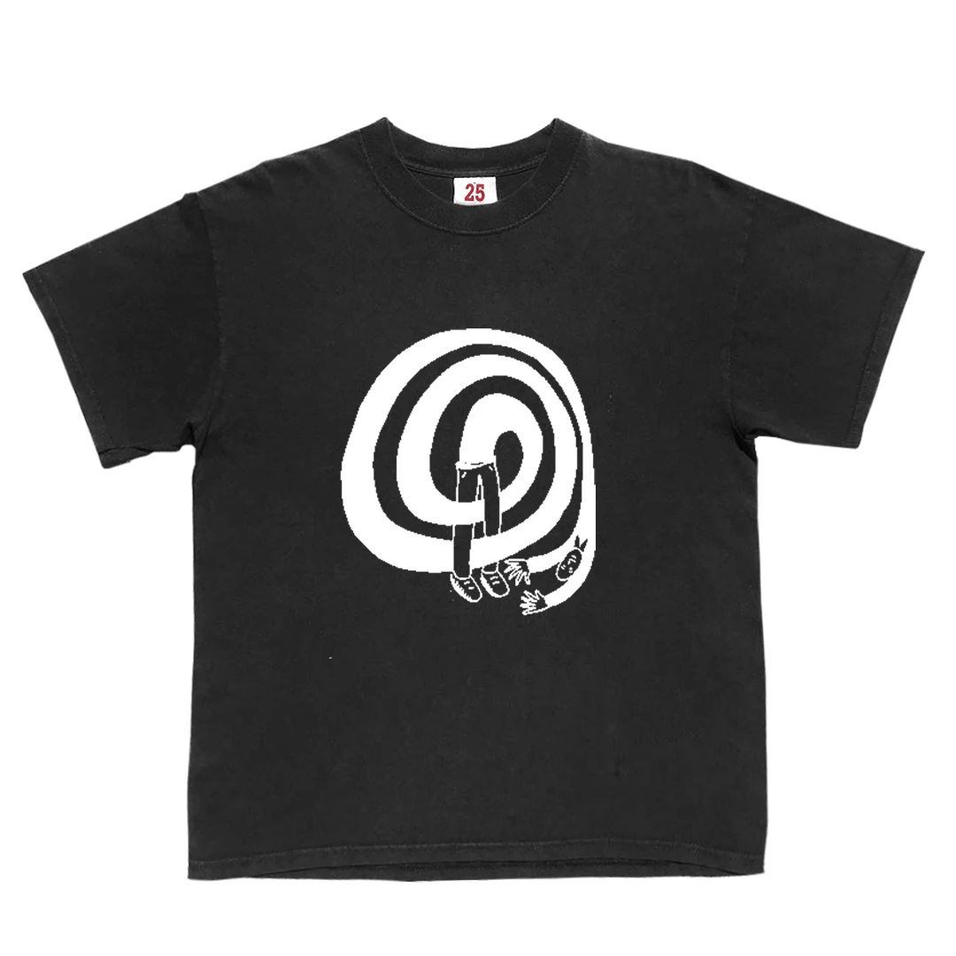 Loose Short Sleeve T-Shirt Unisex Youth Fashion Summer Casual round Neck Half Sleeve Design Heavyweight 260G by Wang Studio
