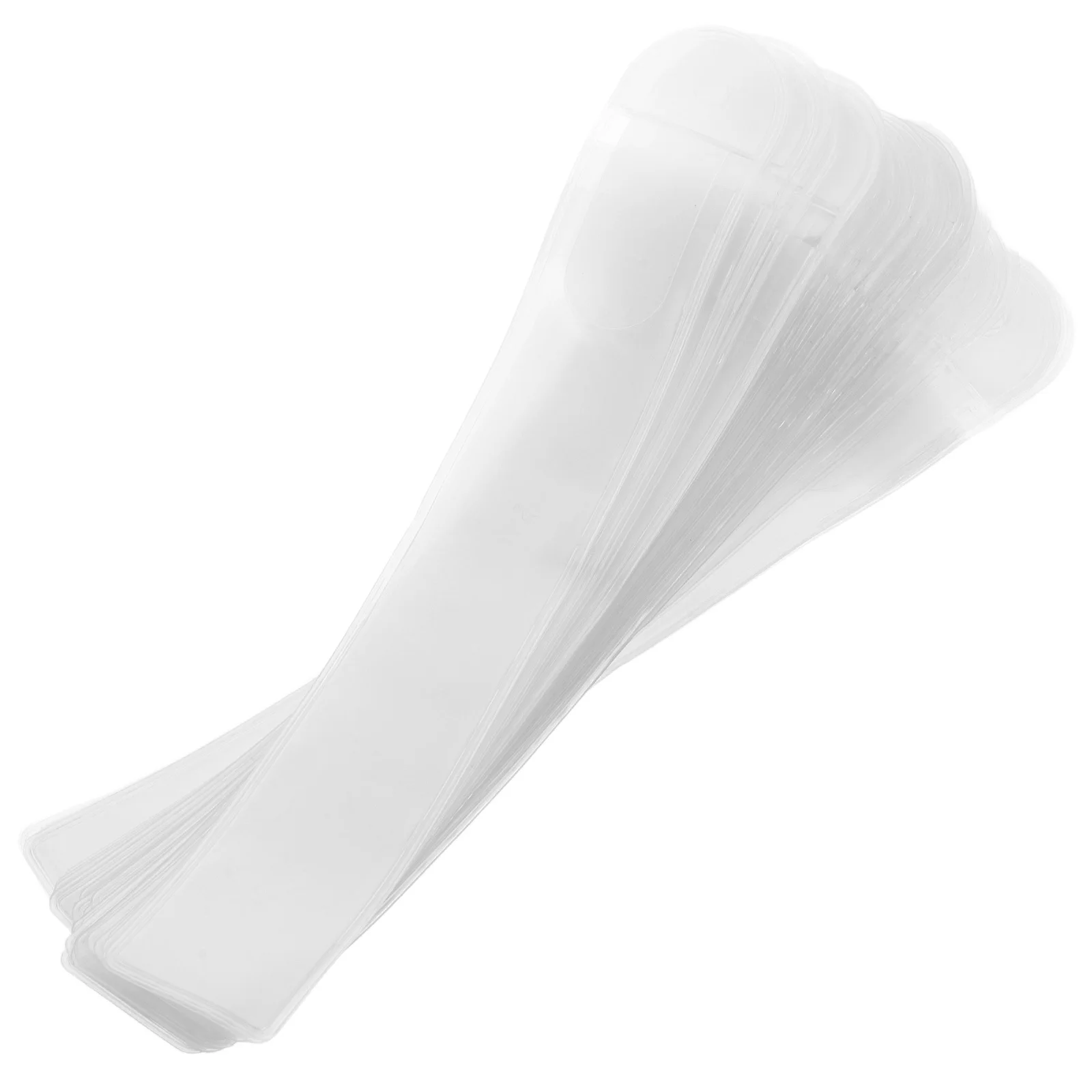 Bolsa de almacenamiento de viaje transparente para brochas de maquillaje, bolsa de plástico para herramientas de belleza para mujeres, diseño ligero y compacto, 50 Uds.