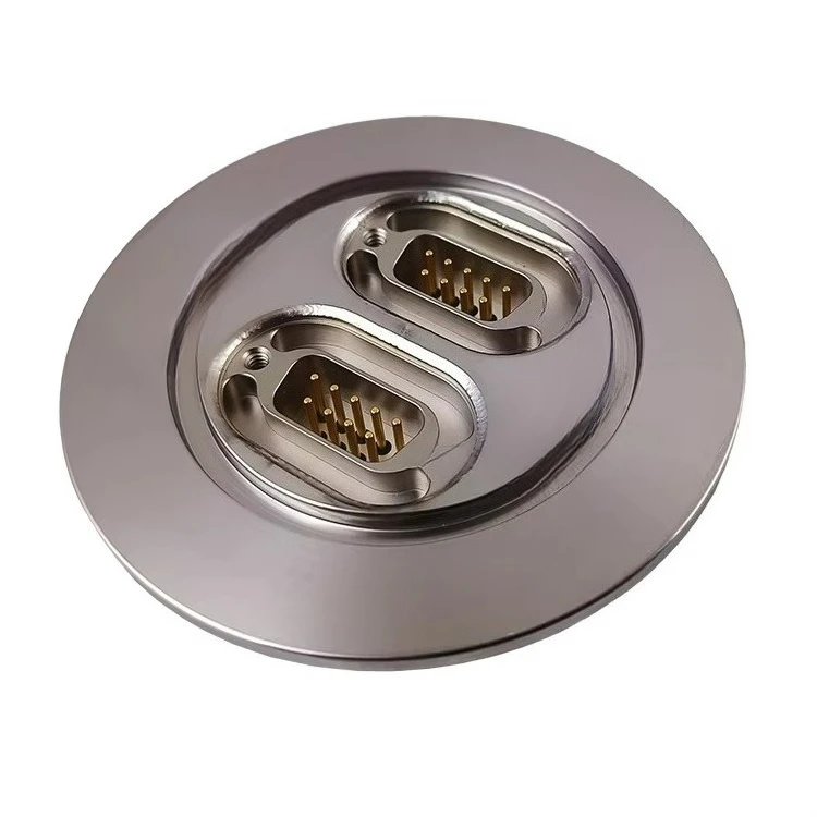 

KF50 Flange with 2 Ports D-sub 9 Pins Electrical Feedthroughs