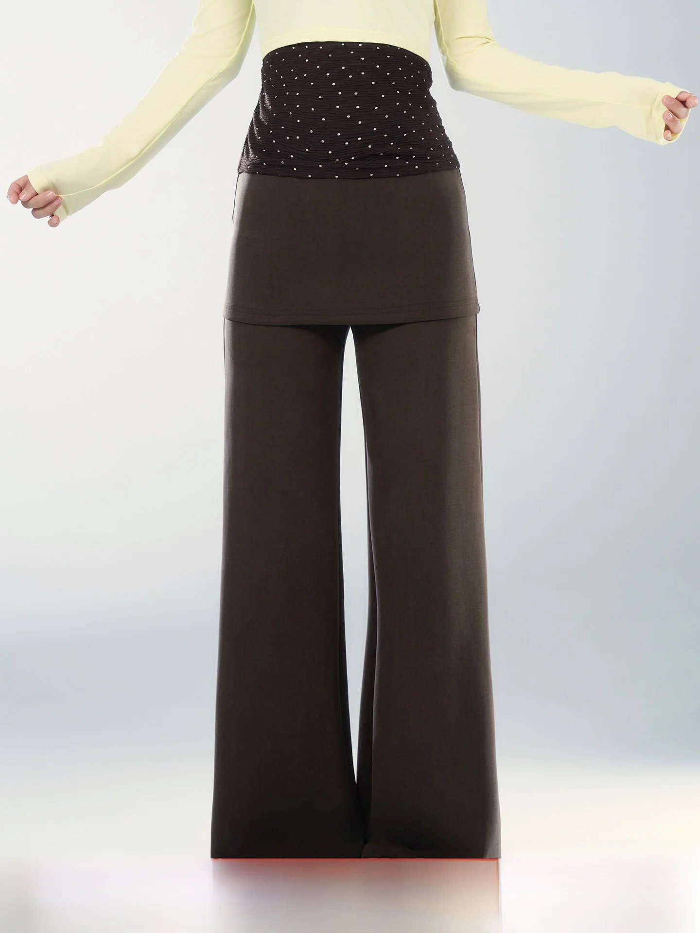 

High Waist Wide Leg Casual Skirt Pants Women's Spring 2026 New Sle Beautiful American Sle Straight Leg Pants