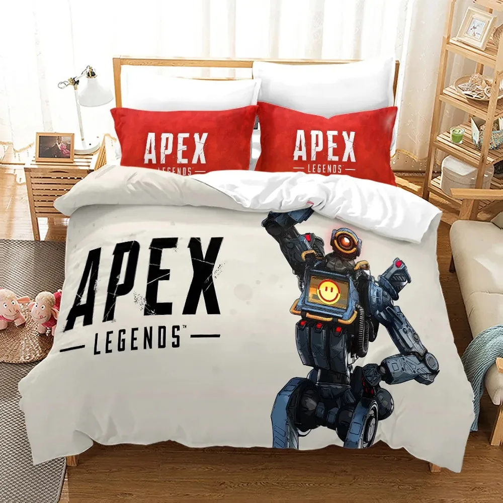 Комплект постельного белья APEX Legends, односпальный, двойной, полноразмерный Комплект постельного белья с 3D принтом, для стрельбы, игры «альдулт», для детской спальни, 015