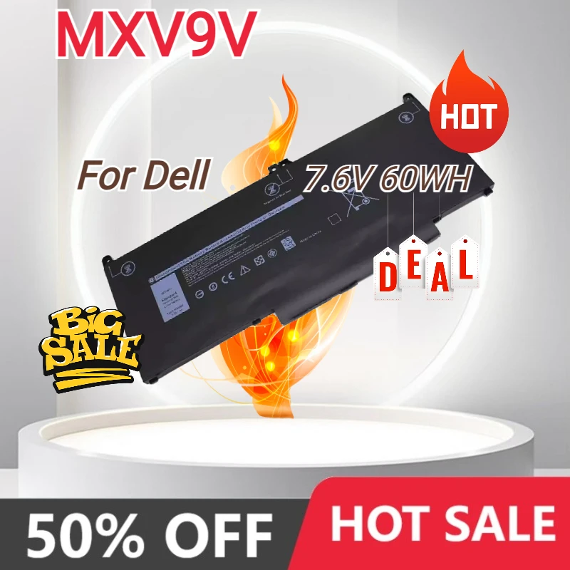

MXV9V 60Wh Laptop Battery for Dell Latitude 7400 7300 5300 5310 5300 5310 2-in-1 Series 829MX 0829MX 5VC2M 05VC2M 0G74G Bateria