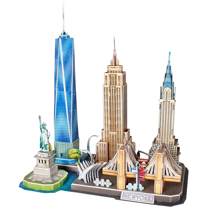 3D Puzzles for Adults New York Cityline Puzzles for Gifts for Teenage Girls Architecture Building Gifts for Women Men