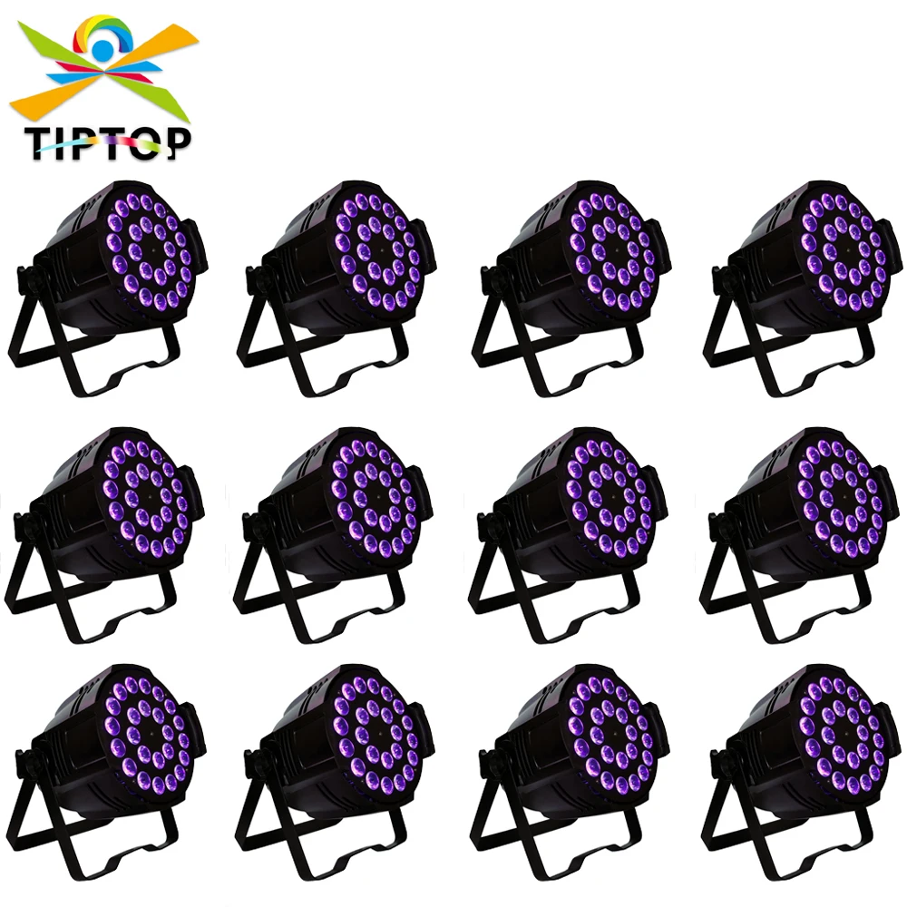 

TIPTOP LED 24x18W RGBWA+UV 6in1 Non Waterproof Aluminum Alloy Flat Par Light PowerCon Plug DMX DJ Stage Indoor Outdoor