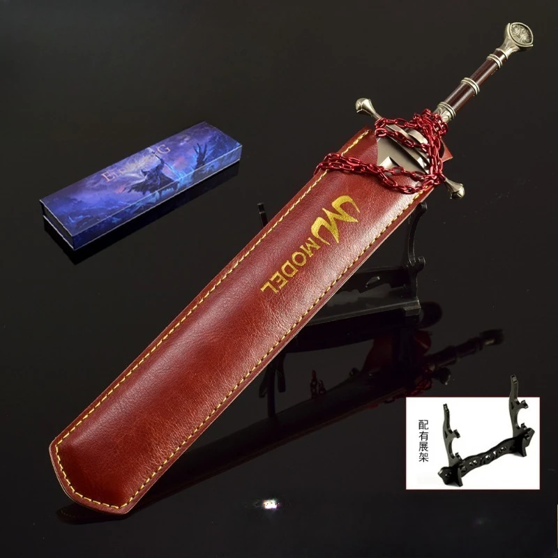 Marais Beul Zwaard Ring Spel Perifere Eldened 30 cm Alle Metalen Samurai Craft Accessorie Ornament Collectie Geschenkdoos