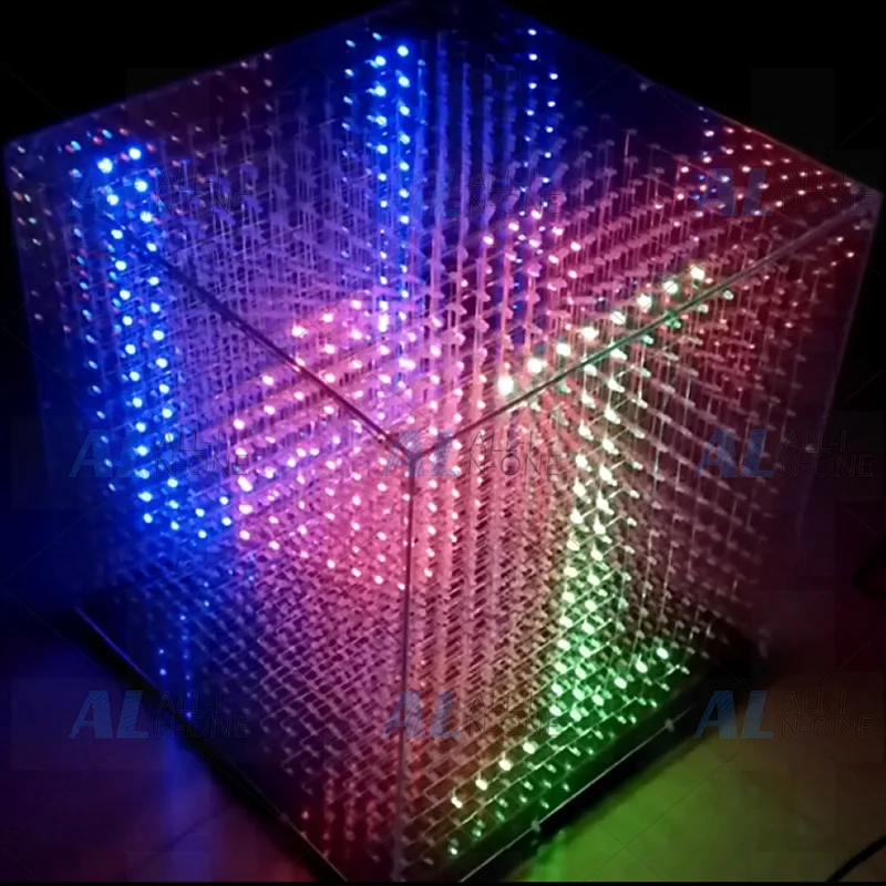 Набор 3D-кубиков 16x16x16: Электронные компоненты для самостоятельной сборки, 3D-дисплей без очков, рекламный смарт-бокс на STM32