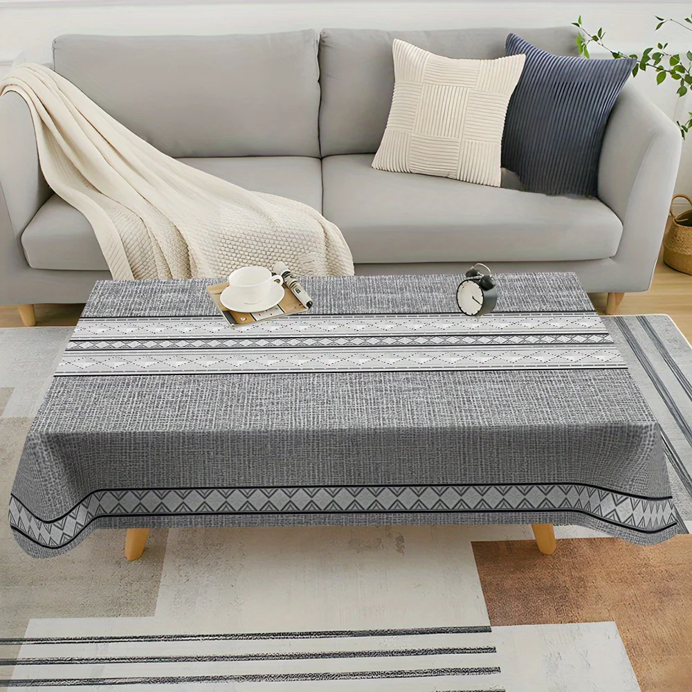 High-end runway patterned tablecloth with simple European-style design, square shape