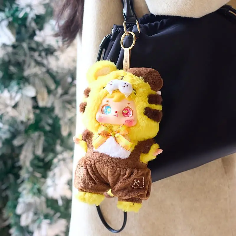 Porte-clés en peluche série café Samuel Kawaii, pendentif de sac de poupée, figurines d'action en vinyle, jouets à collectionner, boîte mystère, cadeau