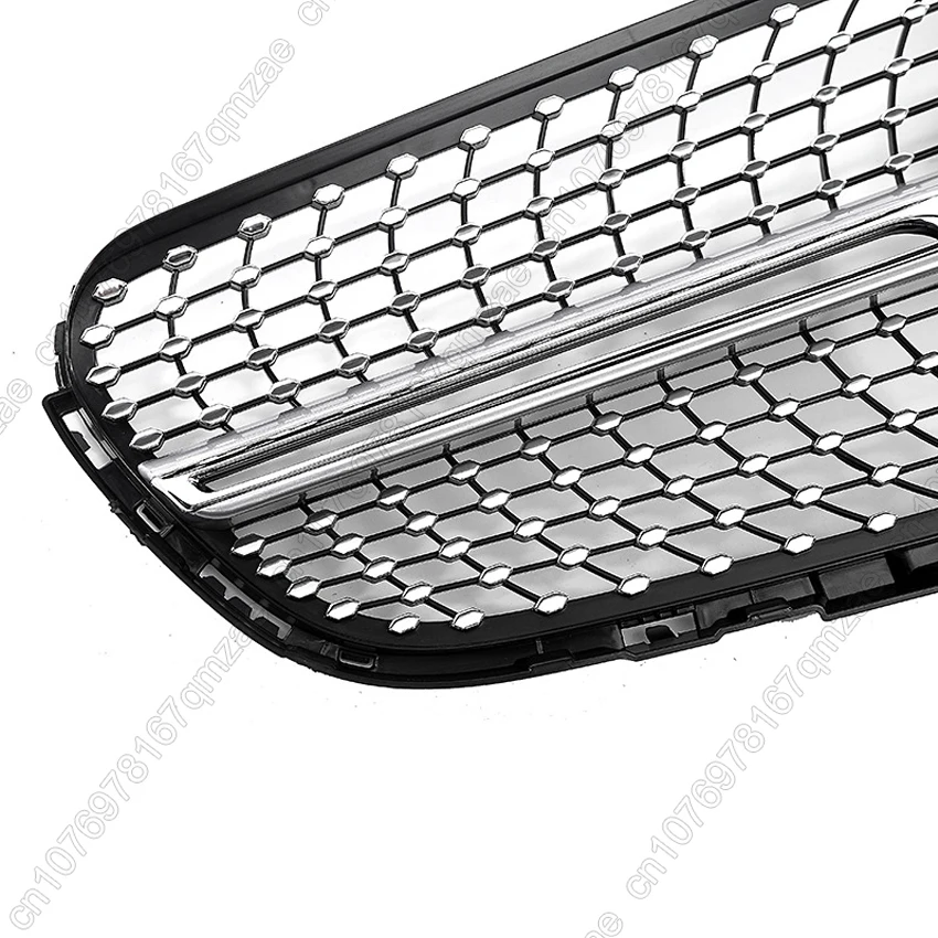 Diamond Style Front Inlet Mesh Grille For Mercedes Benz GLC-Class X253 2015-2019 GLC250 GLC300 GLC350e GLC43 Grid Grill Tuning