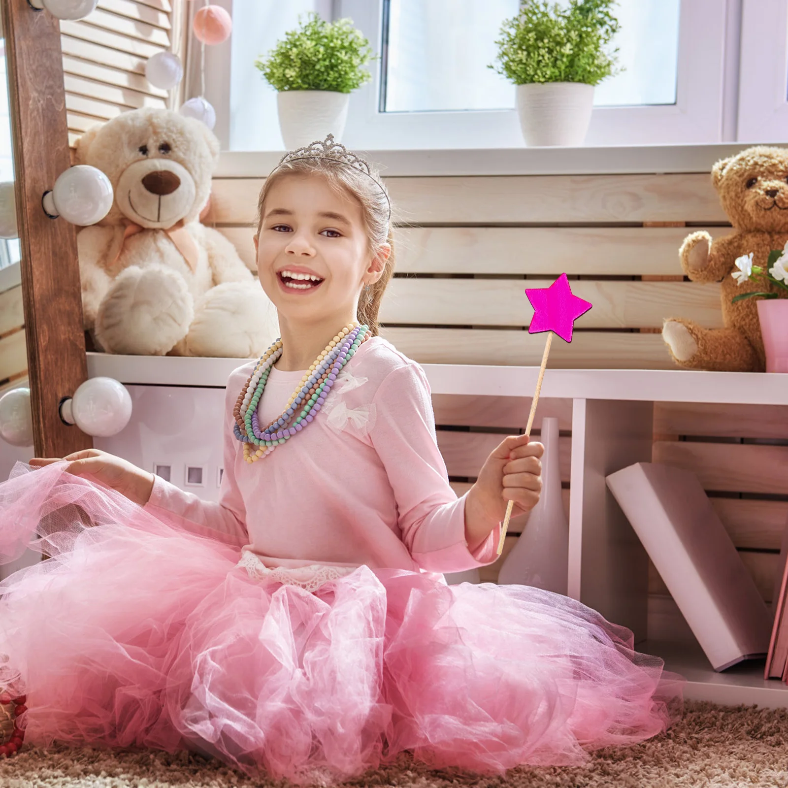 10개입 요정 지팡이 프리미엄 우드 DIY 공예 어린이 드레스업 생일 파티 지능 개발용