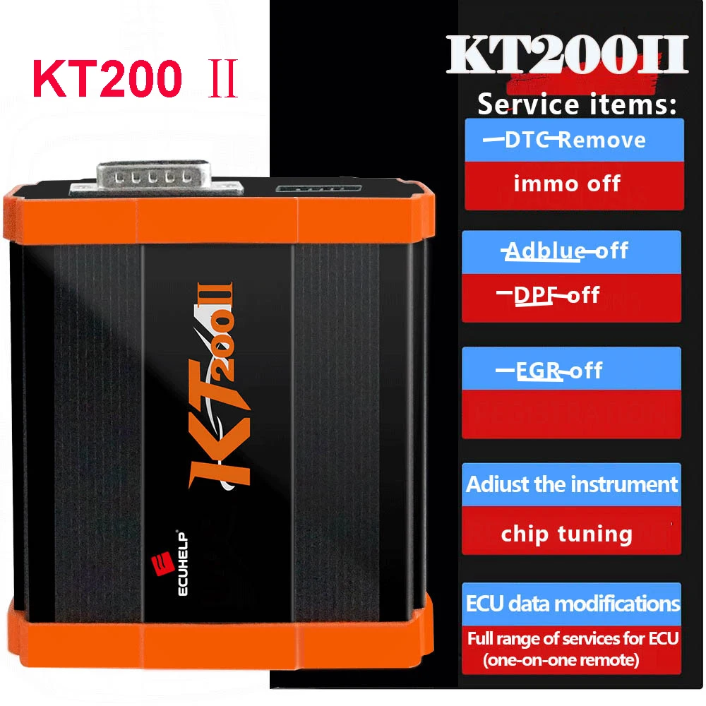 KT200 II Tool Full Version Add New License TCU Support Multiple Protocols For Car Truck Motorbike Tractor Boat KT2