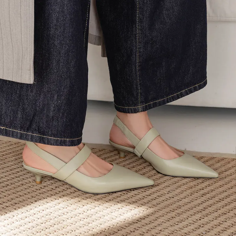 صنادل الصيف النساء أحذية خفيفة النمط الفرنسي أنيقة رقيقة كعب الصنادل للفتيات مضخات الحفلات أشار تو المشمش Sandalias #6