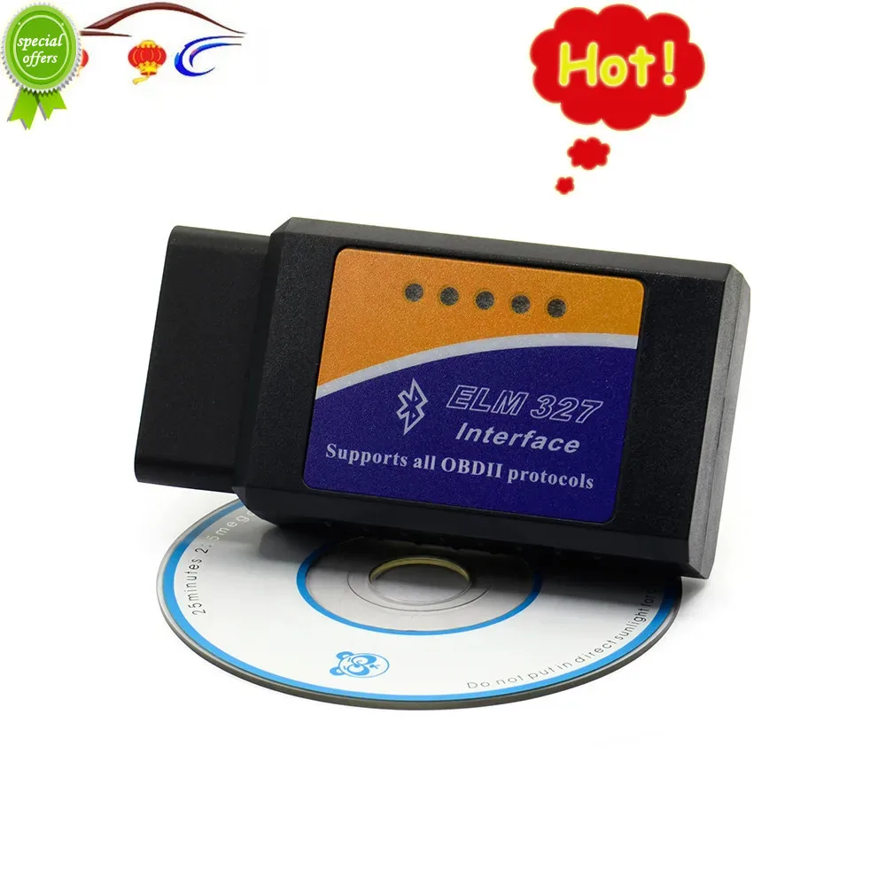 

2024 New ELM 327 Bluetooth ELM327 OBDII / OBD2 V2.1 Vehicle Diagnostic Scanner Tool Reader Works On Android Drop SHIPPING