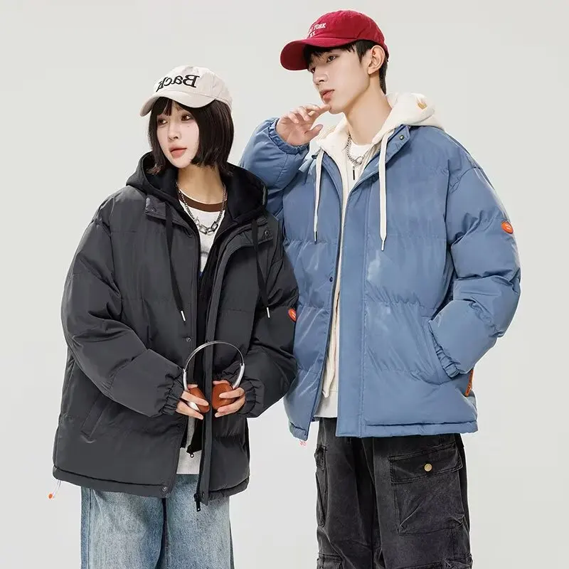 

Flower Ci осень-зима высокое качество теплое хлопковое дэт для мужчин женщин пара студентов Thiened Fce свободное повседневное пальто на молнии