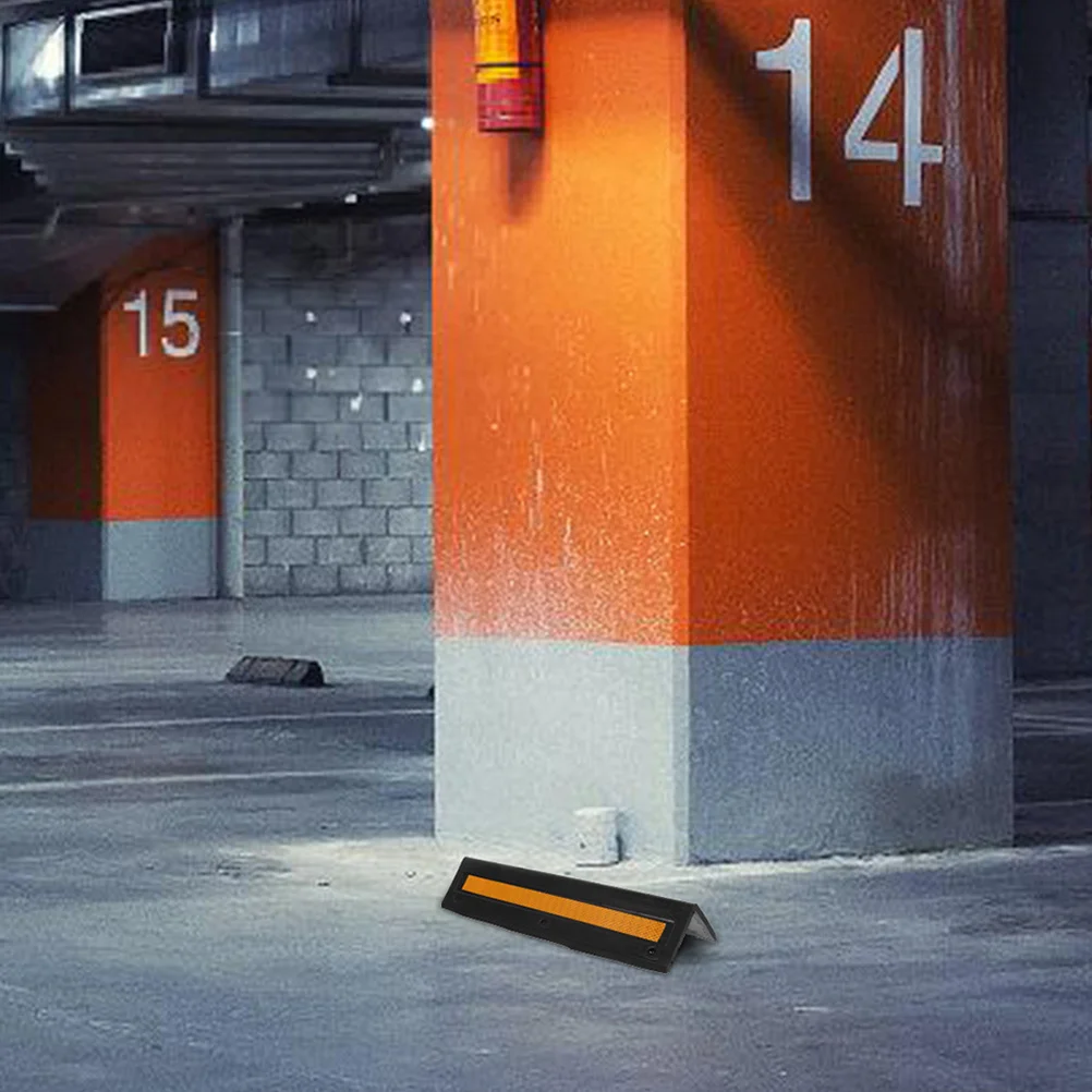 

Rubber Corner Guards Reflective Strips Parking Garage Wall Protector Impact Cushion Vehicle Safety Garage Park