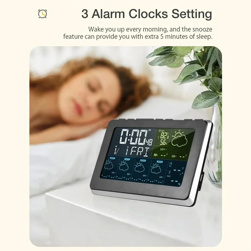 APPLIA-Tuya WIFI Smart Weather Station Home Environment Thermometer Humidity Meter Sensors Digital Clock Weather Forecast