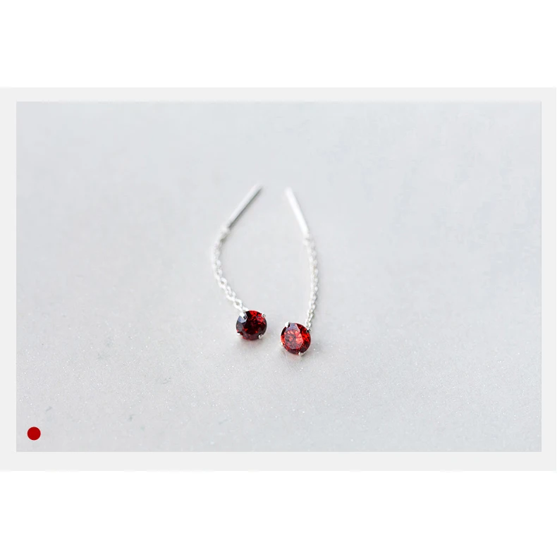 Modian 5 Color Luxury Charm Tassel Drop Earring Trendy 925 Sterling Silver Dangle Earrings For Women Sparkling Fine Jewelry