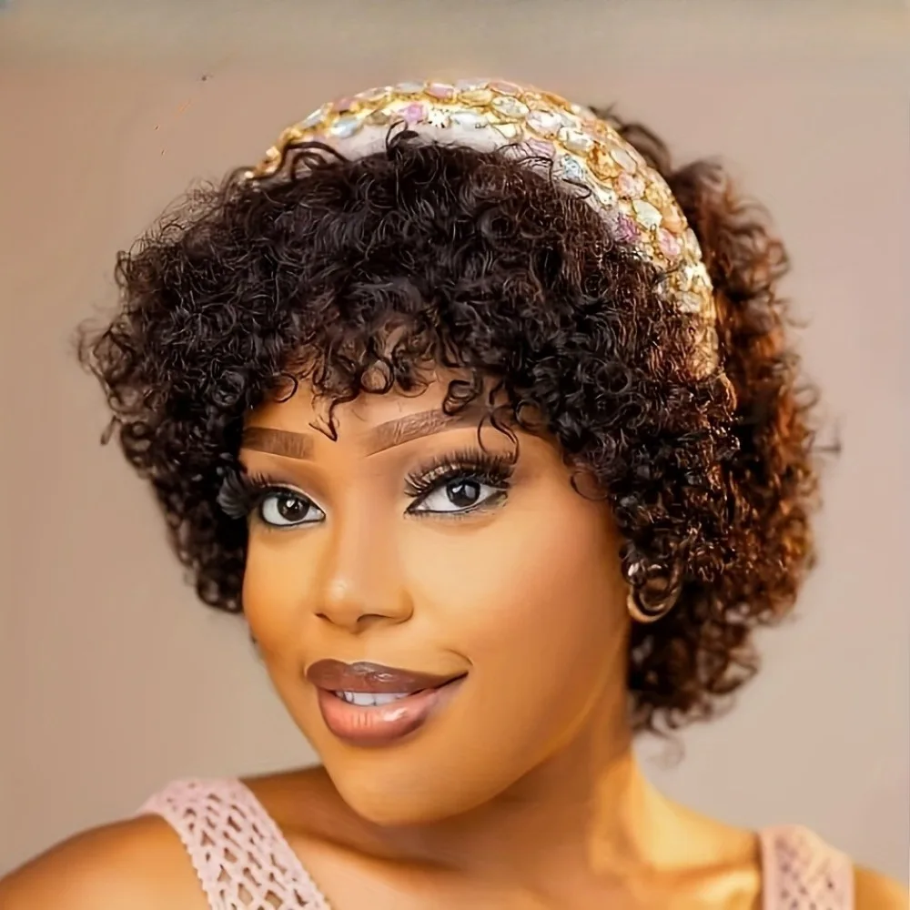 Short Curly Wig Ful…