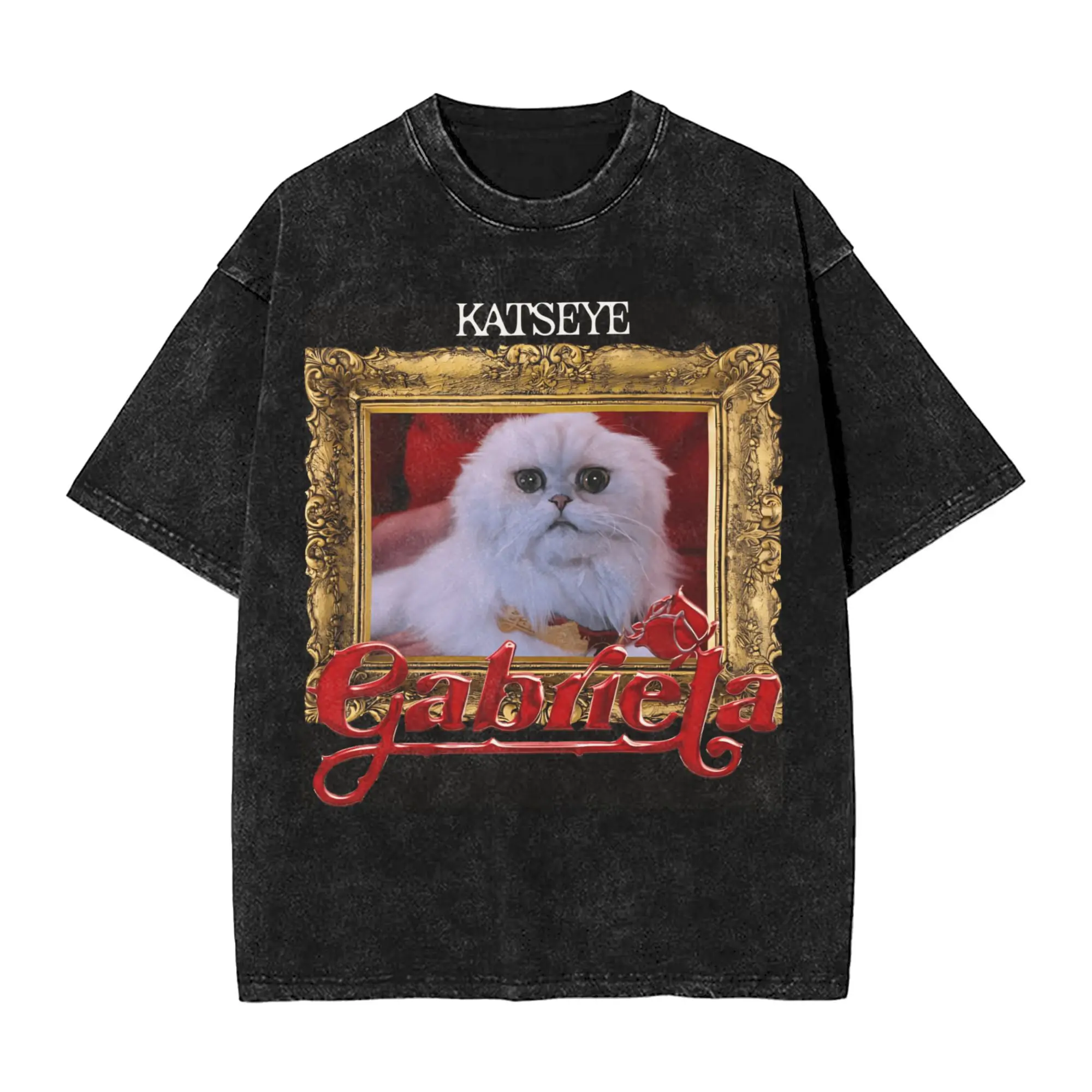 تي شيرت Katseye Gabriela Tour للرجال تي شيرت قطني عتيق برقبة دائرية وأكمام قصيرة للصيف