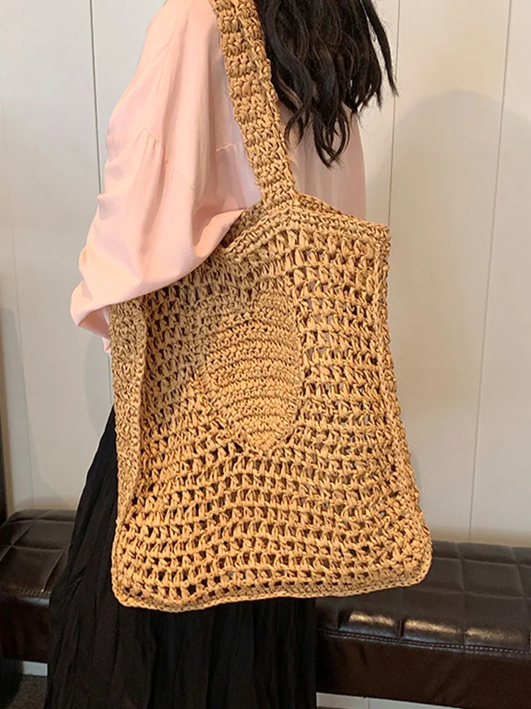 Summer New Grass Straw Woven Bag for Beach Vacation