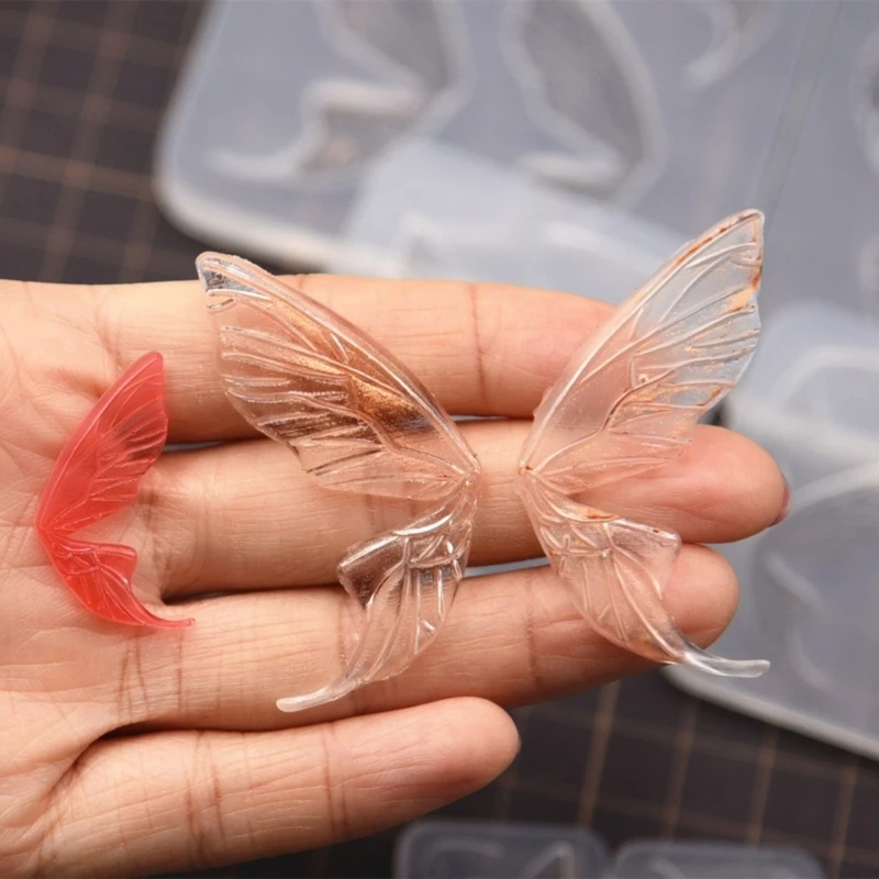 Pottery Ceramic Clay Doll Butterfly Ear Silicone Mold Angle Wings UV Resin Glue DIY Mold Tools